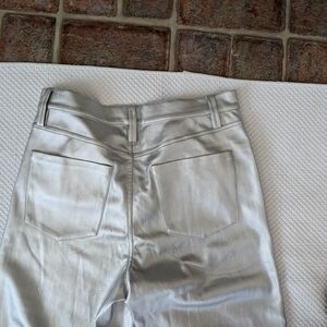 Joe's Jeans Metallic Silver Straight Pants